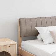 Hoofdbord 200 cm massief grenenhout taupe