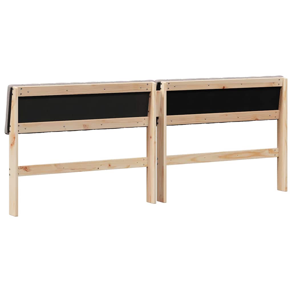 Gestoffeerd hoofdbord Taupe 200 cm Massief grenenhout