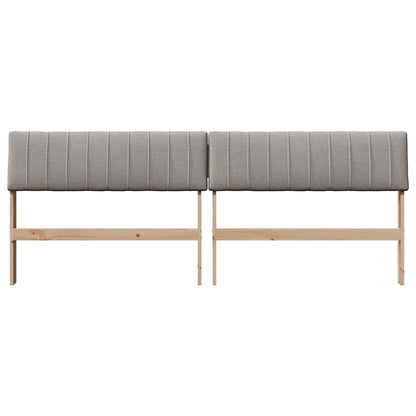 Gestoffeerd hoofdbord Taupe 200 cm Massief grenenhout