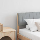Upholstered headboard Light grey 180 cm Solid pine