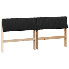 Gestoffeerd hoofdbord Zwart 180 cm Massief grenenhout