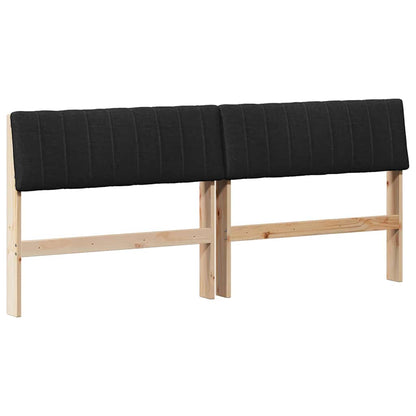 Gestoffeerd hoofdbord Zwart 180 cm Massief grenenhout