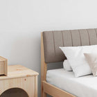 Upholstered Headboard Taupe 180 cm Solid Pine