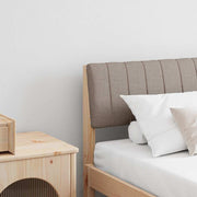 Hoofdbord 180 cm massief grenenhout taupe