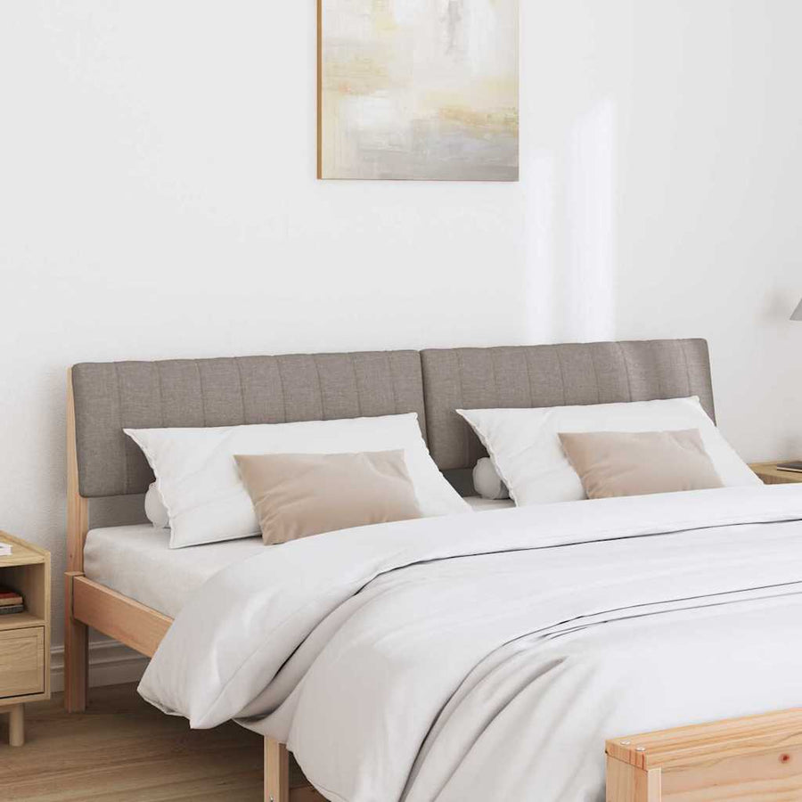 Gestoffeerd hoofdbord Taupe 180 cm Massief grenenhout