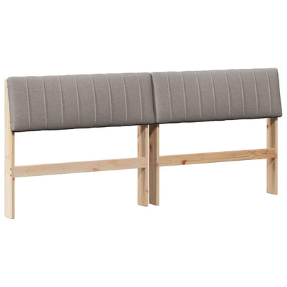 Gestoffeerd hoofdbord Taupe 180 cm Massief grenenhout