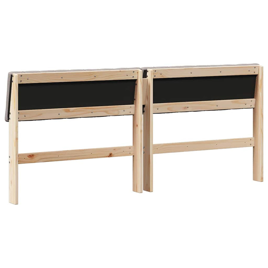 Gestoffeerd hoofdbord Taupe 180 cm Massief grenenhout