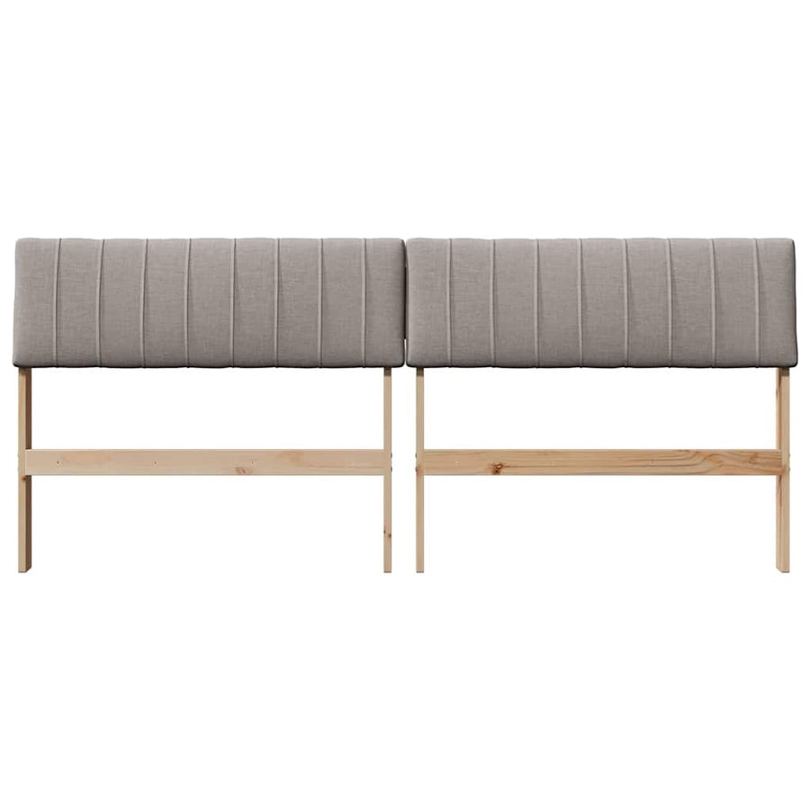 Gestoffeerd hoofdbord Taupe 180 cm Massief grenenhout
