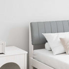 Upholstered headboard Light grey 180 cm Solid pine