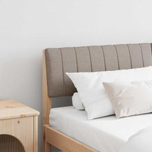 Gestoffeerd hoofdbord Taupe 160 cm Massief grenenhout