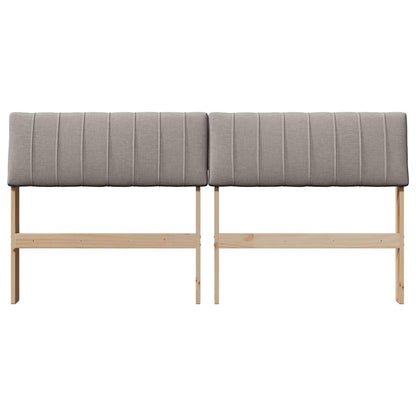 Gestoffeerd hoofdbord Taupe 160 cm Massief grenenhout