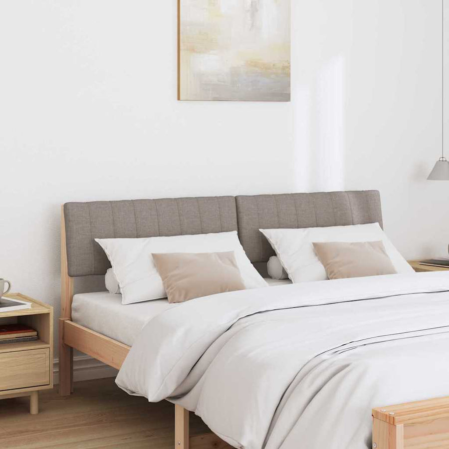 Gestoffeerd hoofdbord Taupe 150 cm Massief grenenhout