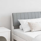 Upholstered Headboard Light Grey 150 cm Solid Pinewood