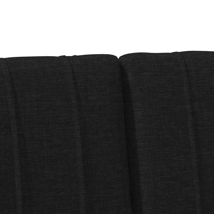 Gestoffeerd hoofdbord Zwart 135 cm Massief grenenhout