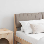 Hoofdbord 135 cm massief grenenhout taupe