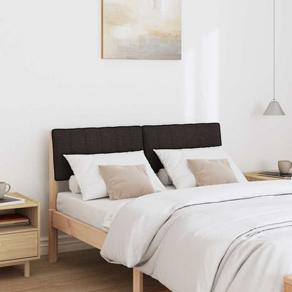 Gestoffeerd hoofdbord Zwart 120 cm Massief grenenhout