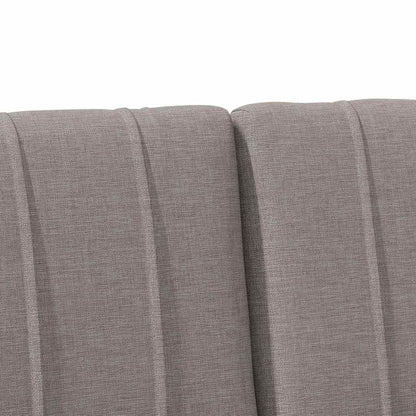 Gestoffeerd hoofdbord Taupe 120 cm Massief grenenhout