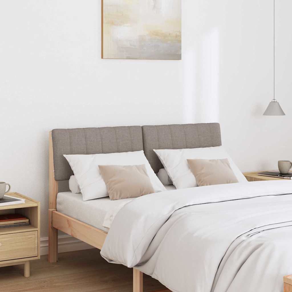 Gestoffeerd hoofdbord Taupe 120 cm Massief grenenhout