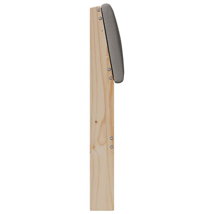 Gestoffeerd hoofdbord Taupe 120 cm Massief grenenhout