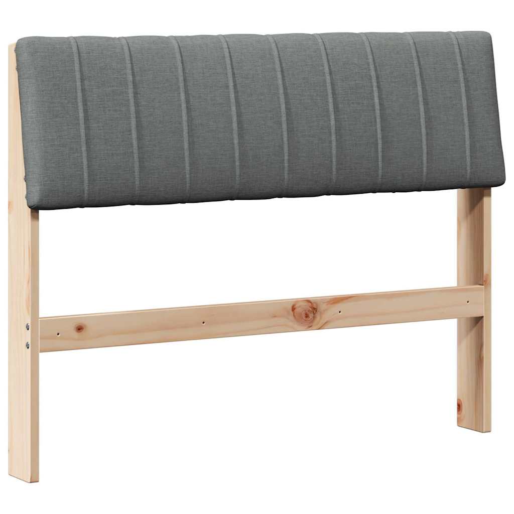 Gestoffeerd hoofdbord Donkergrijs 100 cm Massief grenenhout