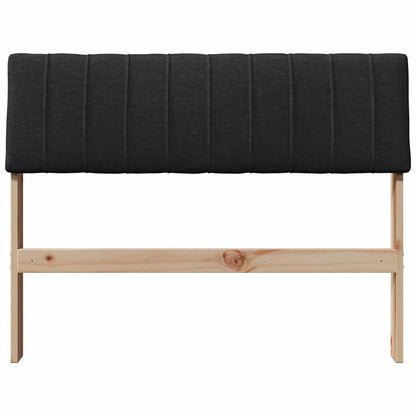 Gestoffeerd hoofdbord Zwart 100 cm Massief grenenhout