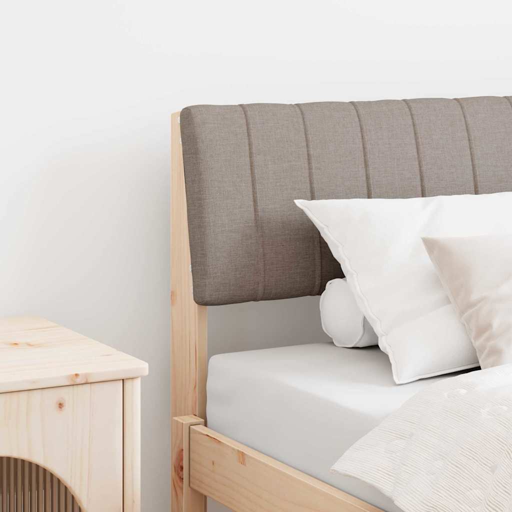 Gestoffeerd hoofdbord Taupe 100 cm Massief grenenhout