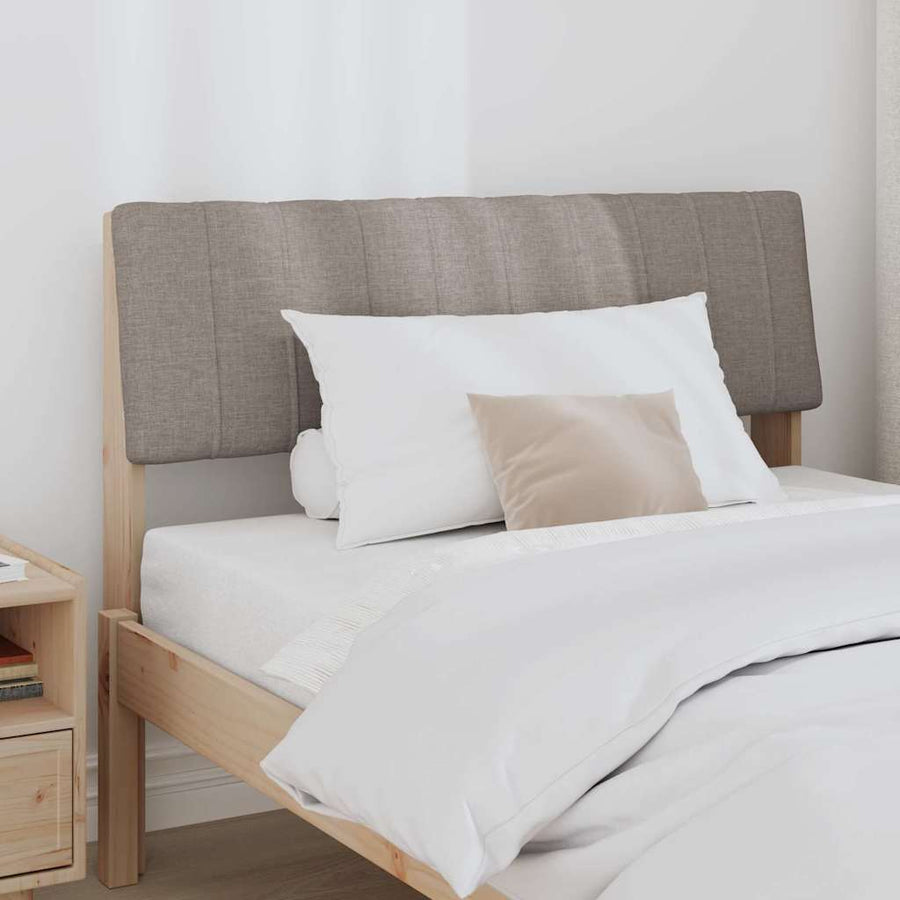 Gestoffeerd hoofdbord Taupe 100 cm Massief grenenhout