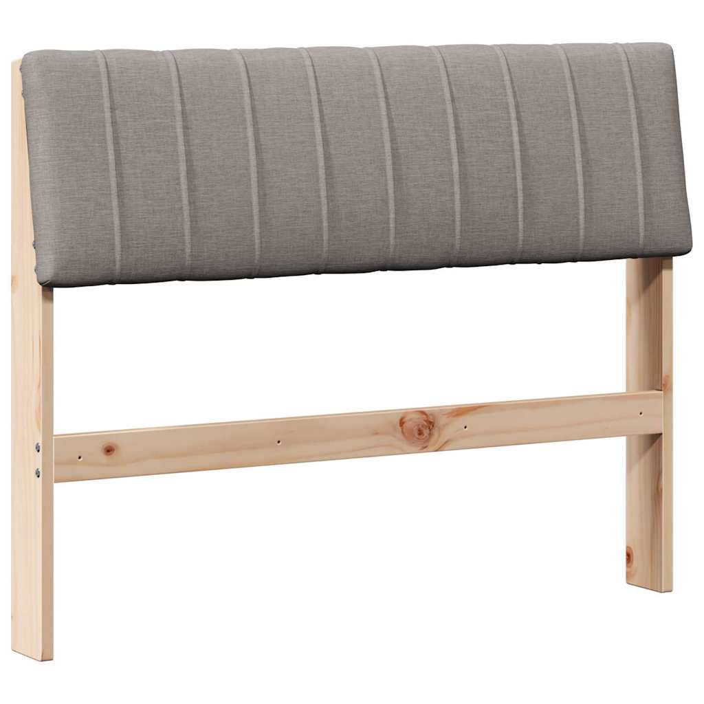 Gestoffeerd hoofdbord Taupe 100 cm Massief grenenhout