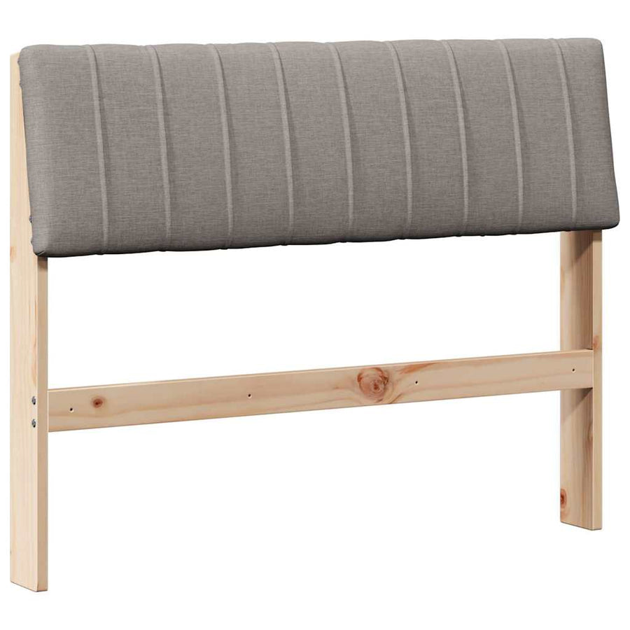 Gestoffeerd hoofdbord Taupe 100 cm Massief grenenhout