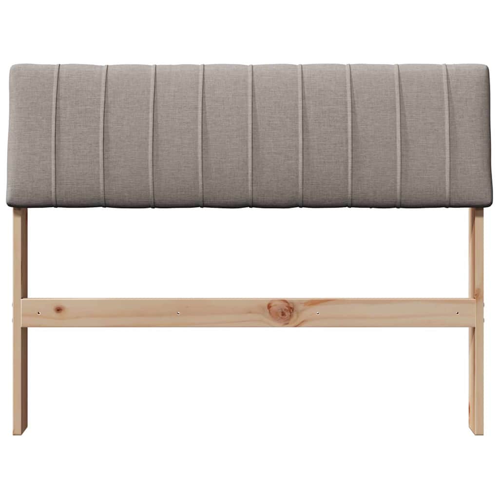 Gestoffeerd hoofdbord Taupe 100 cm Massief grenenhout