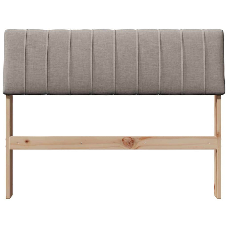 Gestoffeerd hoofdbord Taupe 100 cm Massief grenenhout