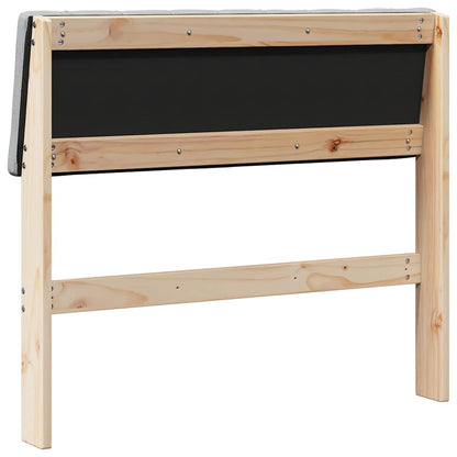 Gestoffeerd hoofdbord Lichtgrijs 90 cm Massief grenenhout