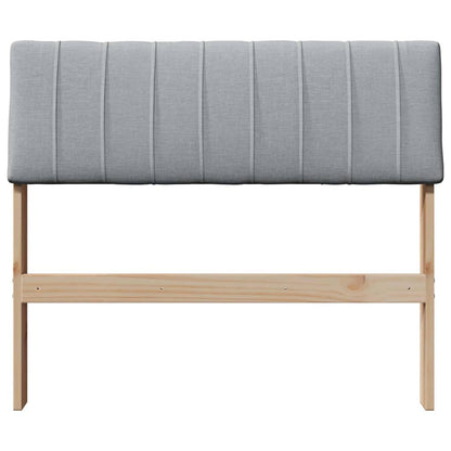 Gestoffeerd hoofdbord Lichtgrijs 90 cm Massief grenenhout