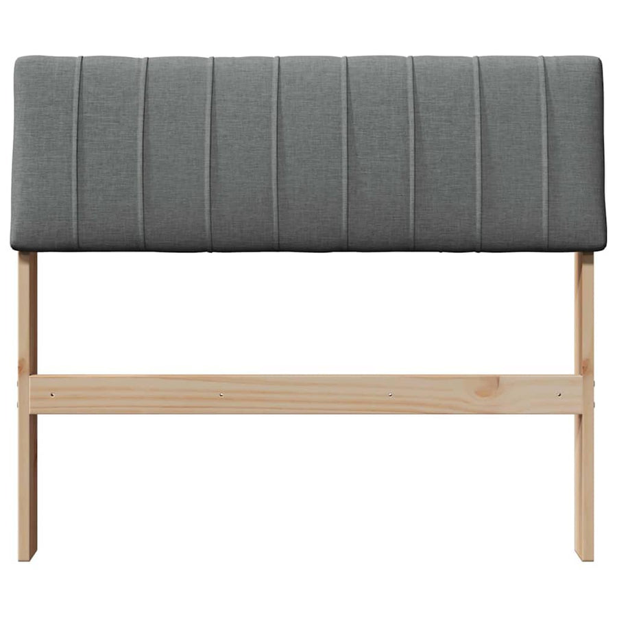 Gestoffeerd hoofdbord Donkergrijs 90 cm Massief grenenhout