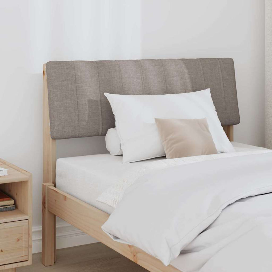 Gestoffeerd hoofdbord Taupe 90 cm Massief grenenhout