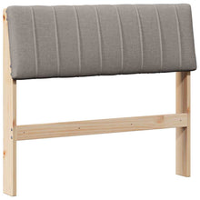 Gestoffeerd hoofdbord Taupe 90 cm Massief grenenhout