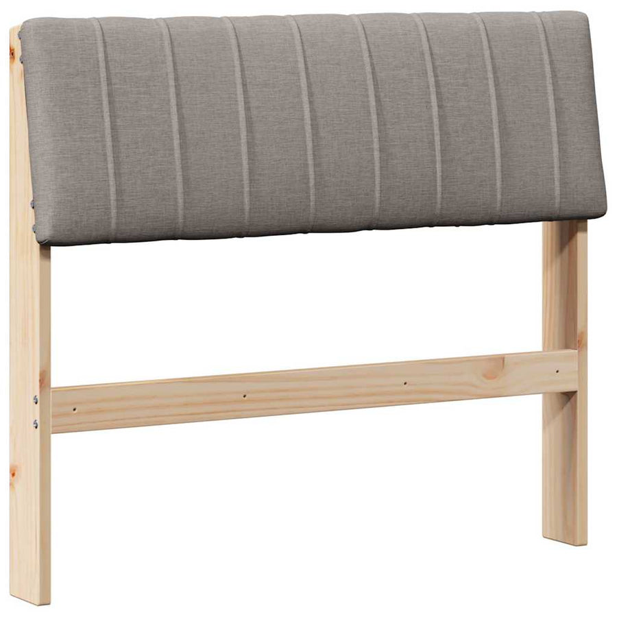 Gestoffeerd hoofdbord Taupe 90 cm Massief grenenhout