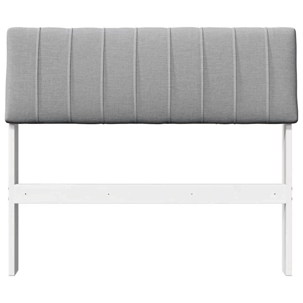 Gestoffeerd hoofdbord Lichtgrijs 90 cm Massief grenenhout