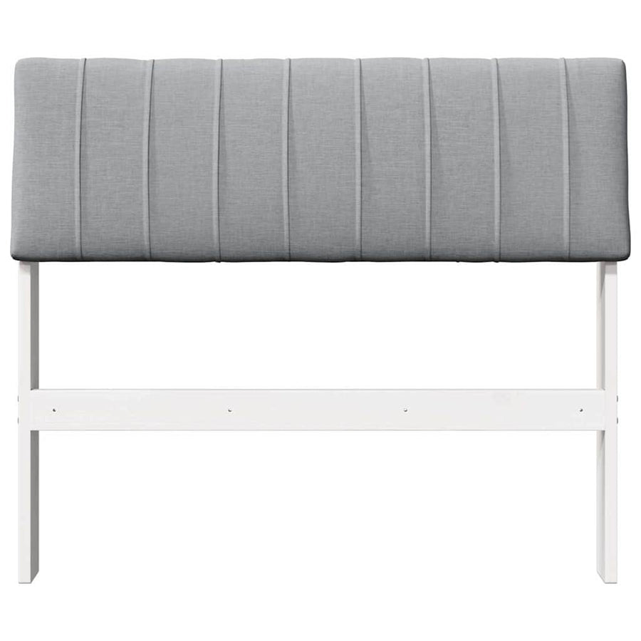 Gestoffeerd hoofdbord Lichtgrijs 90 cm Massief grenenhout