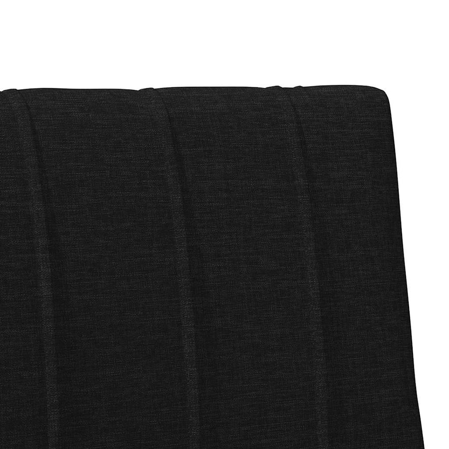 Gestoffeerd hoofdbord Zwart 80 cm Massief grenenhout