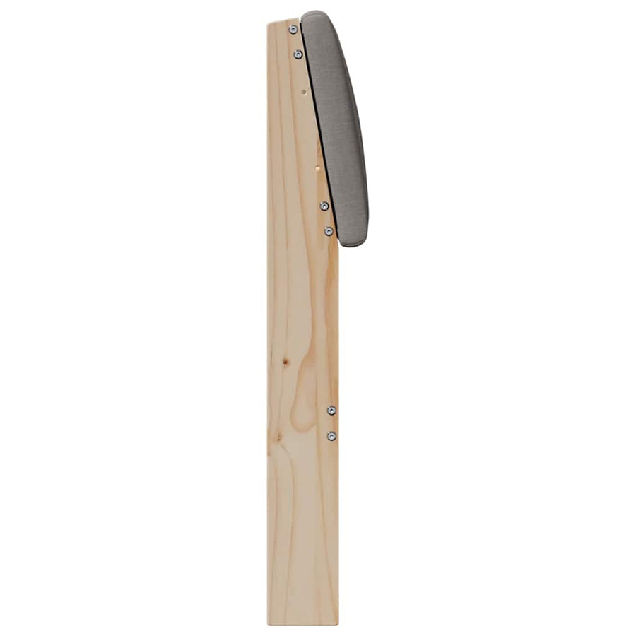 Gestoffeerd hoofdbord Taupe 80 cm Massief grenenhout