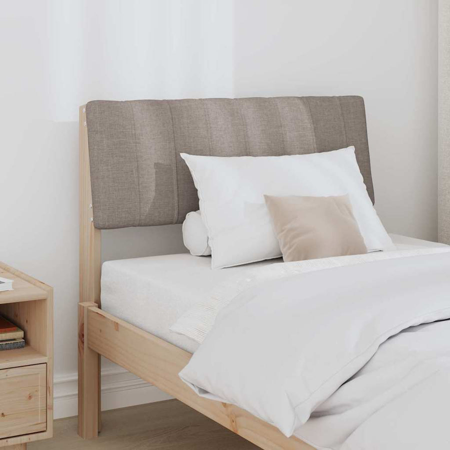 Gestoffeerd hoofdbord Taupe 75 cm Massief grenenhout
