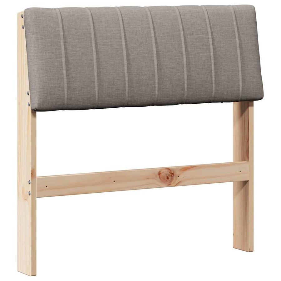 Gestoffeerd hoofdbord Taupe 75 cm Massief grenenhout