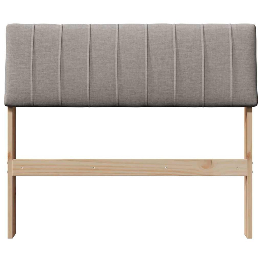 Gestoffeerd hoofdbord Taupe 75 cm Massief grenenhout