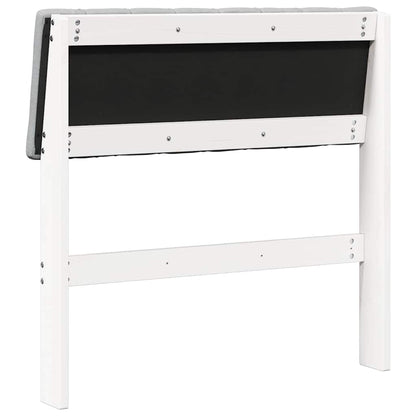 Gestoffeerd hoofdbord Lichtgrijs 75 cm Massief grenenhout