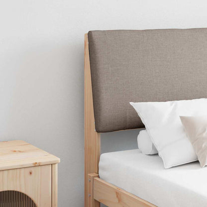 Gestoffeerd hoofdbord Taupe 200 cm Massief grenenhout