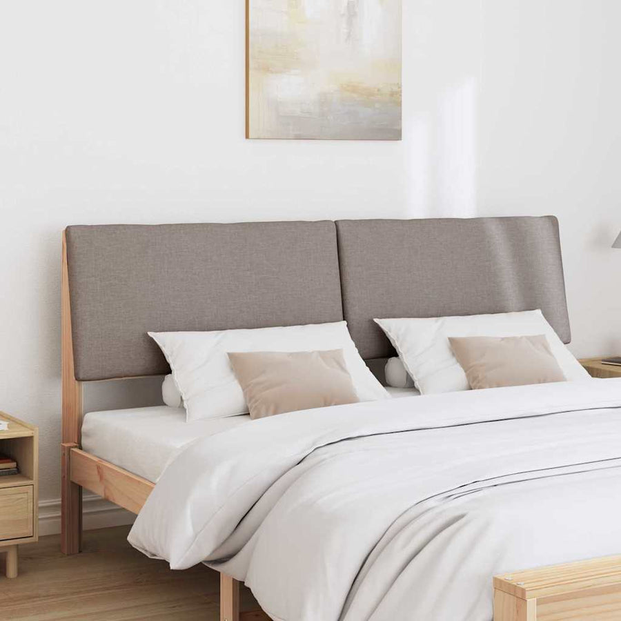 Gestoffeerd hoofdbord Taupe 200 cm Massief grenenhout