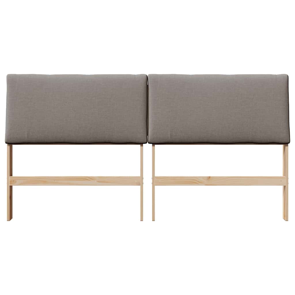 Gestoffeerd hoofdbord Taupe 200 cm Massief grenenhout