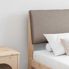 Upholstered Headboard Taupe 180 cm Solid Pine