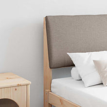 Gestoffeerd hoofdbord Taupe 180 cm Massief grenenhout